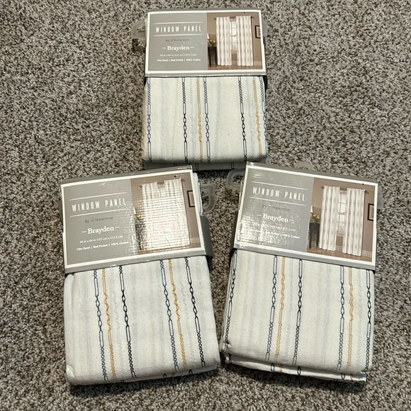 NWT Brayden Window panel (3)set, 50 by 84L by Homewear - Picture 1 of 6